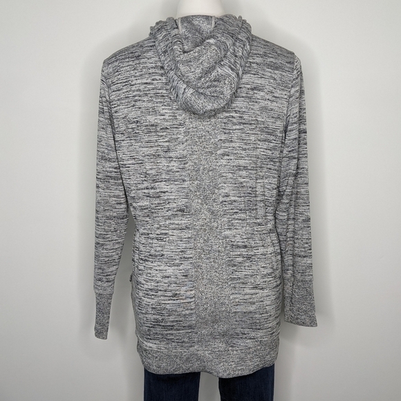 Athleta heathered grey cinch waist zip up hoodie S - Picture 2 of 11